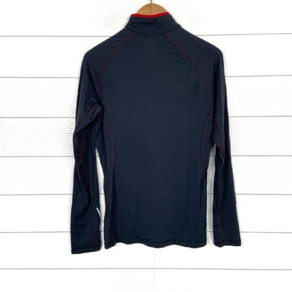Icebreaker GT 200 Technical Base Layer Gray Charcoal Gray Red Mens Outdoor Large - Picture 2 of 3